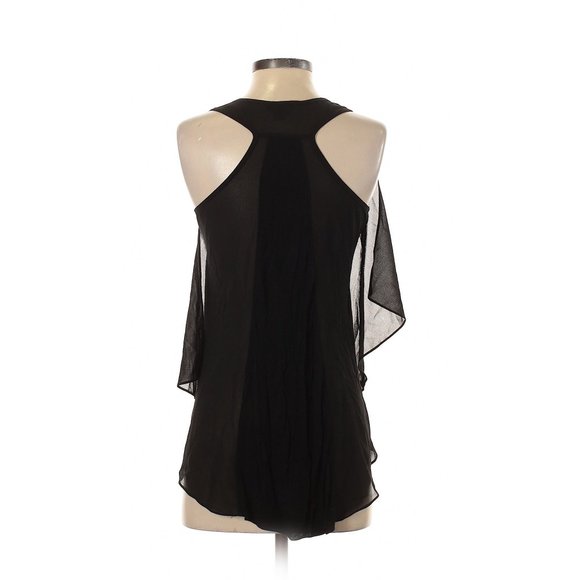 Sleeveless Flowy Blouse in Black Size Small - Picture 3 of 10